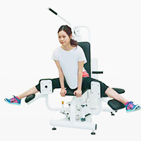 股関節周辺筋群の弾力性・伸張性。伸縮収縮時の伝達能力を快然。