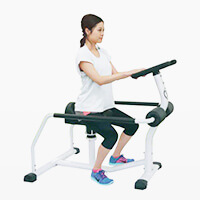 主に脊柱周辺筋群の弾力性・伸張性。バリエーション豊富で、1台で全身の柔軟性を快然。